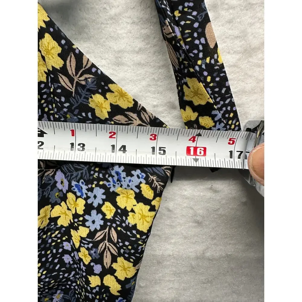 Jun & Ivy Dress Med Smocked Sun Dress Sundress Lined Tie Straps Boho Fairy Beach - Picture 4 of 12